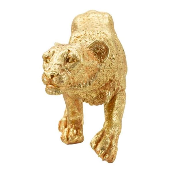 Statuett Mauro Ferretti Leopard Shant guld-