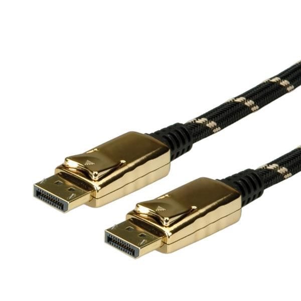 ROLINE GOLD-kabel DisplayPort DP M - DP M 1,0 m, 1 m, DisplayPort, DisplayPort, hane, hane, guld