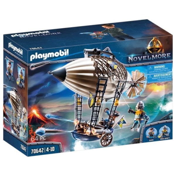 PLAYMOBIL - 70642 - Novelmore - Dario's Aerostat - Stelt luftskepp med integrerade kanoner Blå