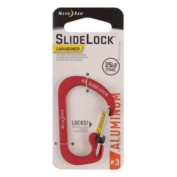 Aluminiumkarbin - NITE IZE - Sidelock - Lätt - Glidslåsförsedd - One size röd, blå, orange, kol