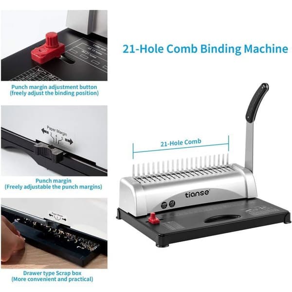 A4-binders TIANSE 21 hål 450 ark Startkit 100 PCS