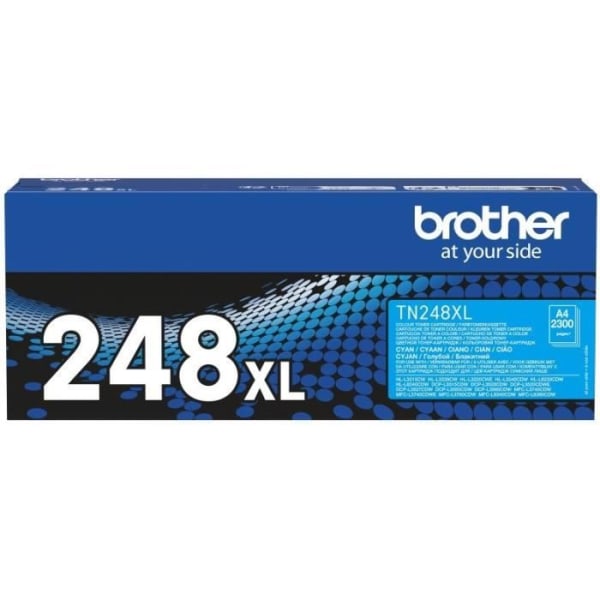 Toner med hög kapacitet - BROTHER - TN248XLC - Cyan - 2300 sidor