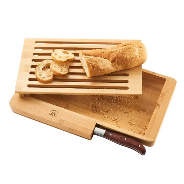 LAGUIOLE - Brödbräda med brödkniv - bambu - brun