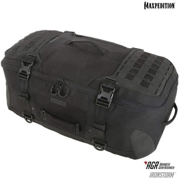 Resväska - Maxpedition - Adventure 62L - Svart - Stor - Dragkedja Svart
