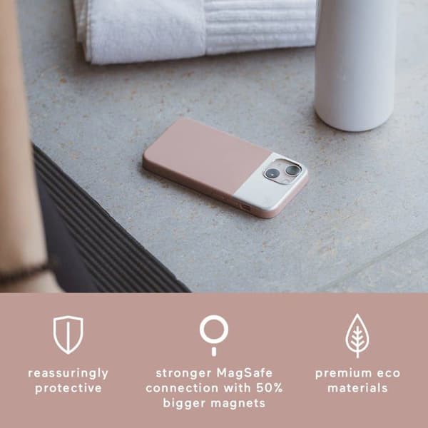 Mobilskydd - ATOM STUDIOS - iPhone 13 - Silikon - Rosa - Härdat glas ingår Ros