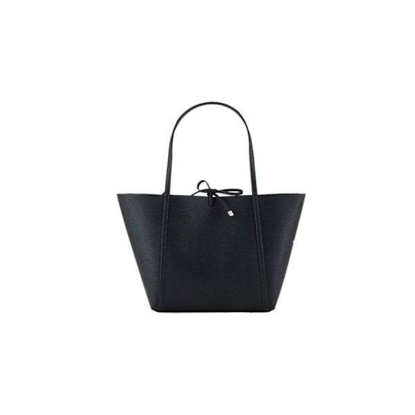 Armani Exchange Stor Vändbar Logo Skript Tote, Handväska för Kvinnor, Svart/Vit/Svart-Svart/Vit/Svart, One Size