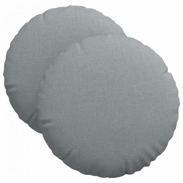 Sittkuddar - VIDAXL - Ø40 x 13 cm - Ljusgrå - Avtagbart tyg - Set om 2 Ljusgrått