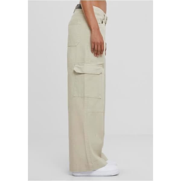 Urban Classics dam cargo jeans - off-white Äggskal 30