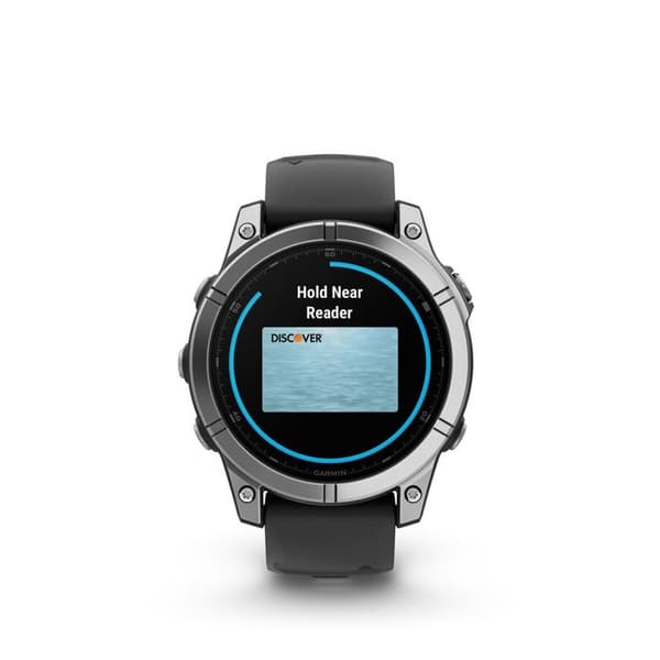 Montre connectée Garmin fenix E AMOLED 47 mm Stål Silver med Graphite armband