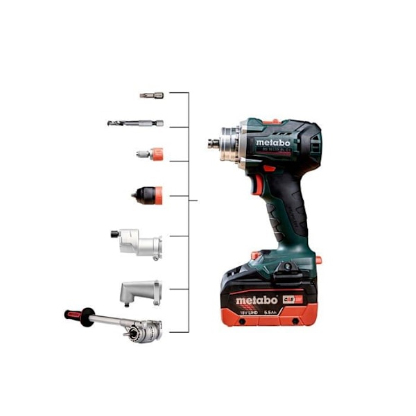 Metabo BS 18 LTX BL Q I sladdlös borrskruvmejsel - Nyckellös chuck - 18V batteri - Trä - Skruvmejsel
