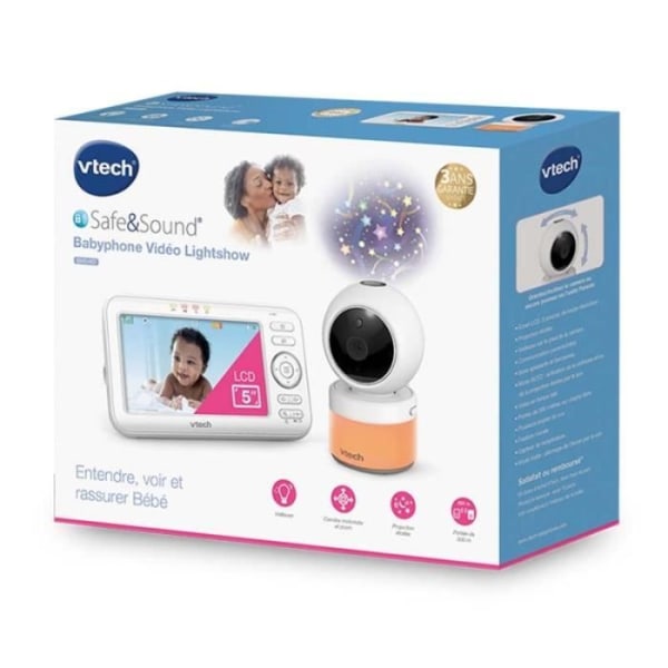 VTECH - Safe & Sound - Lightshow Video Baby Monitor - BM5463