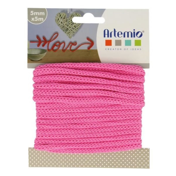 5 Meter Rosa Trikotingarn - Rosa String 5mm