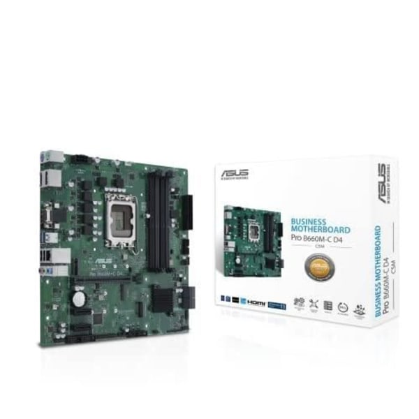 ASUS PRO B660M-C-CSM moderkort LGA 1700 4DDR5 MICRO ATX USB 3.2 GEN 1