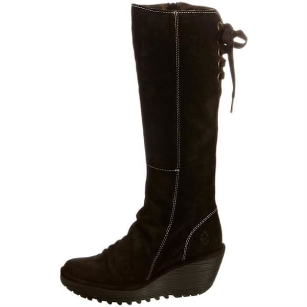 Kvinnor wedges - Fly London - Yust - Nubuckläder - Inre dragkedja - Justerbar snörning Svart 37