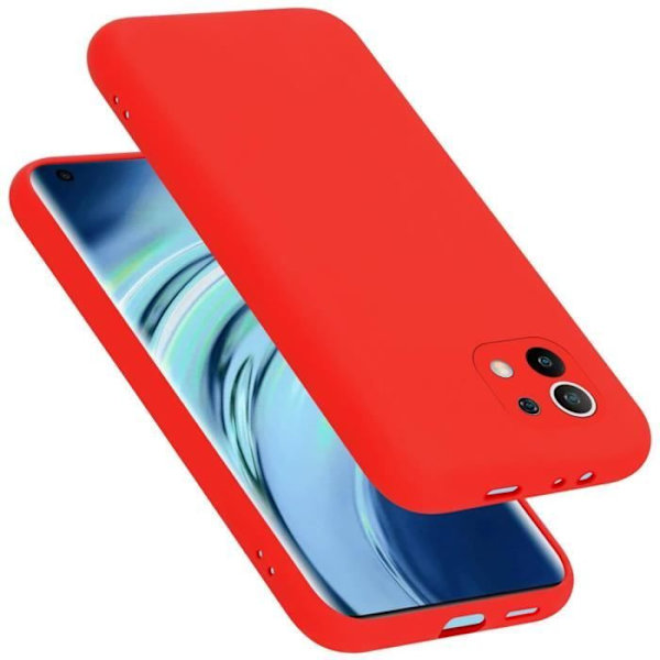 Fodral till Xiaomi Mi 11 5G i LIQUID Red Cadorabo Cover Silikon TPU