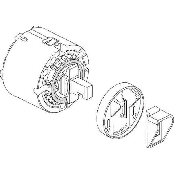 Vattenpatron - Ideal Standard - Klickteknik - Diameter 47 mm - Vattenbesparing - Konstant flöde