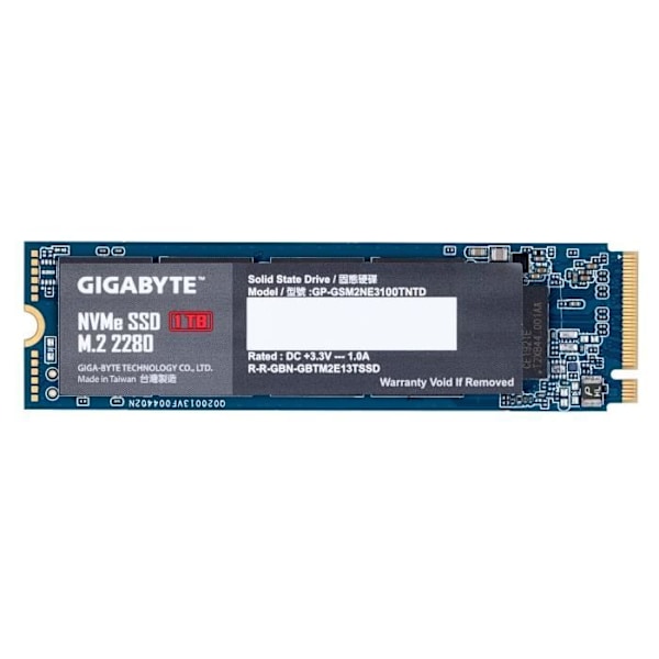 GIGABYTE - Intern SSD - 1 TB - M.2 NVMe (GP -GSM2NE3100TNTD)