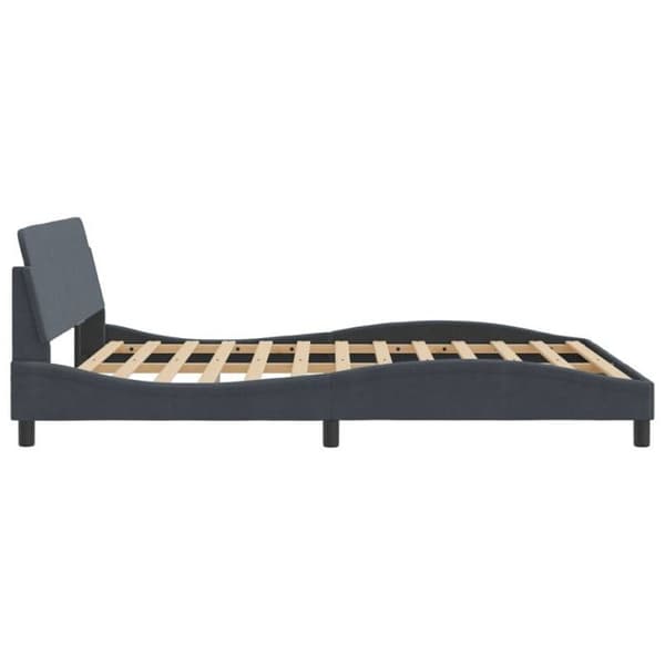 vidaXL Dover sängram mörkgrå 160x200 cm sammet 373213 Mörkgrå