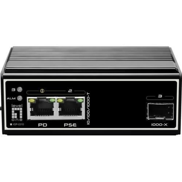 LEVELONE IGP-0310 Gigabit Ethernet nätverksswitch - 2 portar - PoE-stöd - väggmontering