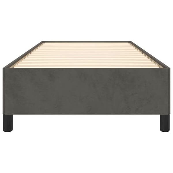 vidaXL Sängram utan madrass mörkgrå 90x200 cm sammet 347301