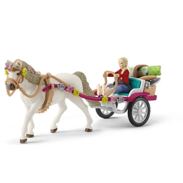 Vagn för ridshowen, schleich box set med 32 element ingår inklusive 1 schleich häst och 1 karaktär, box set Flerfärgad