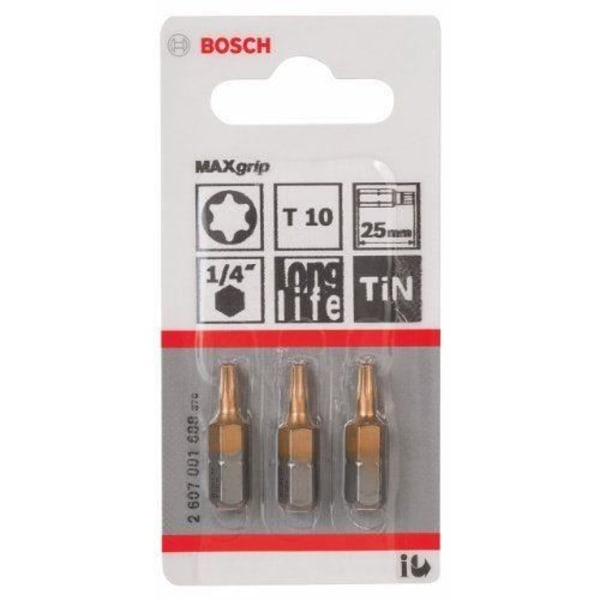 BOSCH Bits Torx T 10 Form: C 6,3 3 st