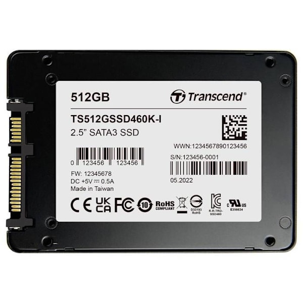 Transcend 512 GB intern mSATA SSD TS512GSSD460KI-VS1