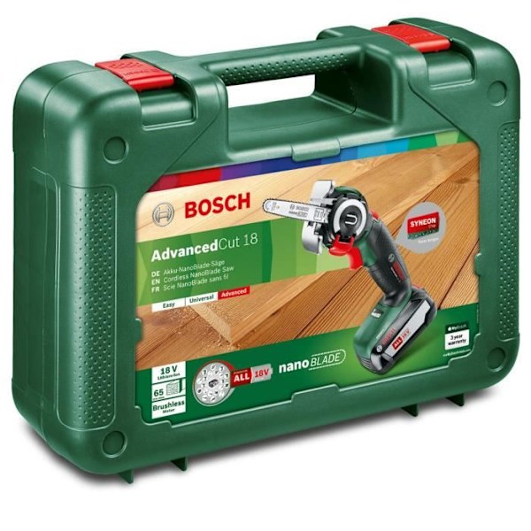 Bosch sladdlös flerfunktionssåg - AdvancedCut 18 - NanoBlade träblad - 65 mm djup Grön