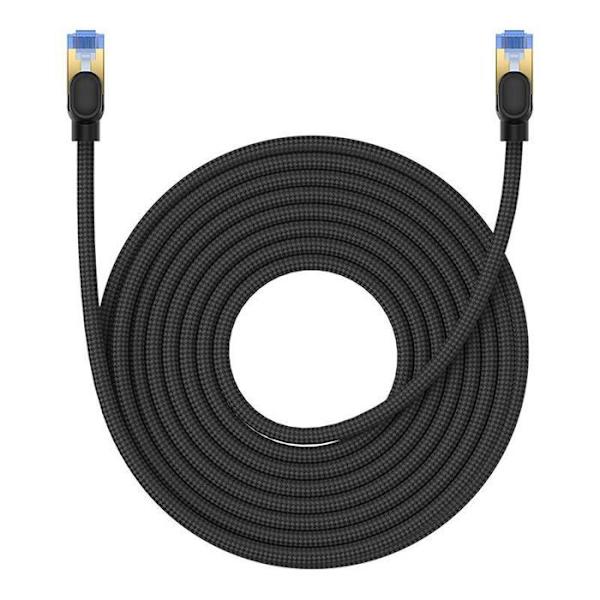 Baseus - B0013320B111-07 - Cat.7 Ethernet RJ45 flätad nätverkskabel, 10Gbps, 10m (svart)
