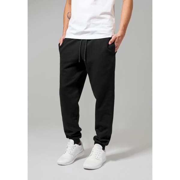 Träningsbyxor - URBAN CLASSICS - Basic - Svart - Regular passform - Standardstorlek svart XXL