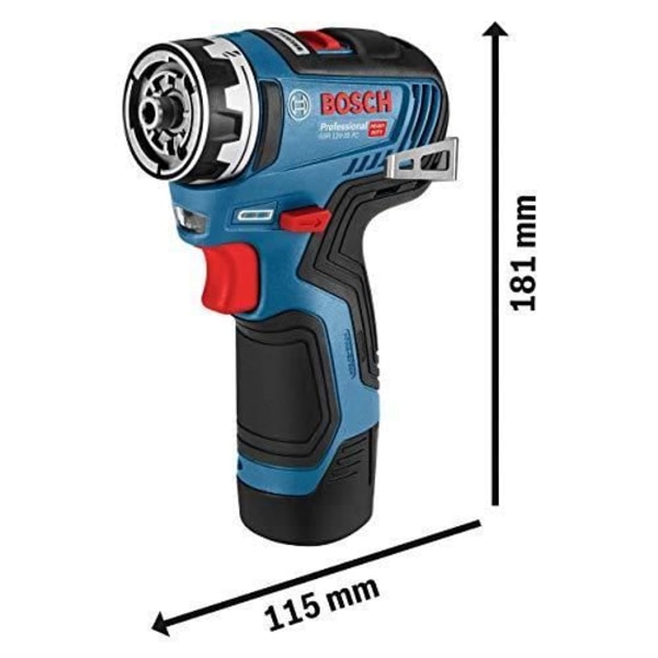 Bosch Professional GSR 12V-35 FC borrmaskin + 2 batterier 3,0Ah + L-Boxx - 06019H3000