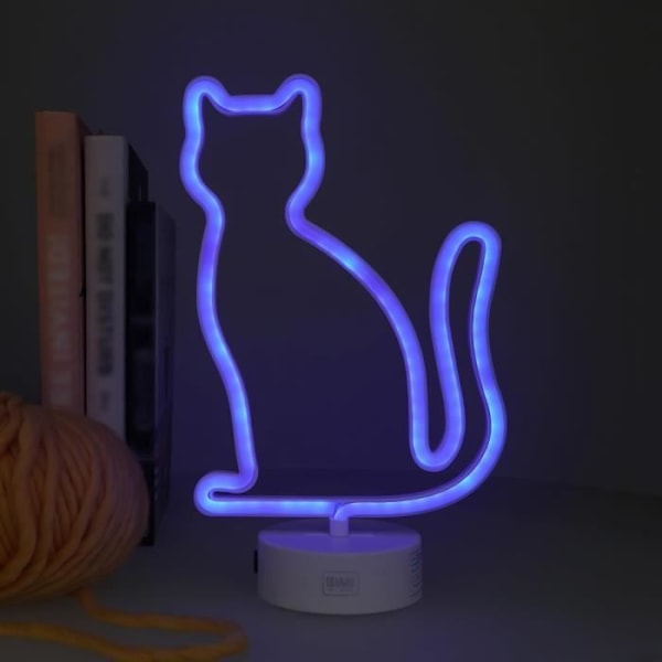 Legami LED-lampa neon 'Det är en skylt' tema Kitty - Blå
