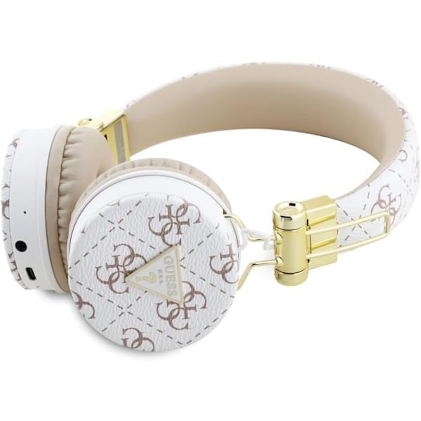 Bluetooth On-Ear Hörlurar - Guess - GUBH70E4PTMH - Vit - ENC - Lång batteritid Vit