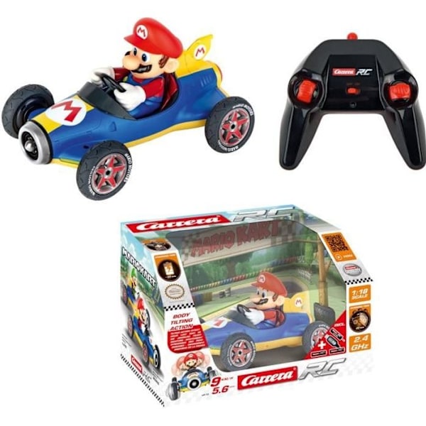 Mario Kart Mach 8 radiostyrd bil - CARRERA-LEKSAKER - Mario - 2,4 GHz - Flerfärgad Flerfärgad