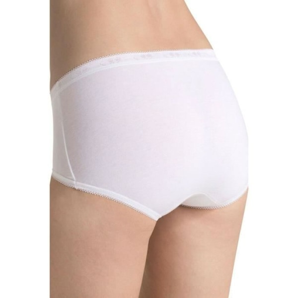 SLIP - SLOGGI - BASIC MIDI - 95% BOMULL - 3 SLIP + 1 GRATIS - FÄRG VIT VIT 46
