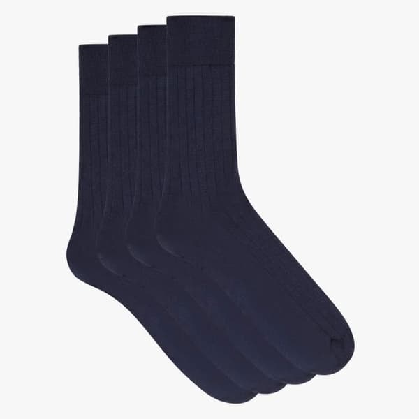 2-pack halvstrumpor i skotsk garn[] Herr Blå 43/46