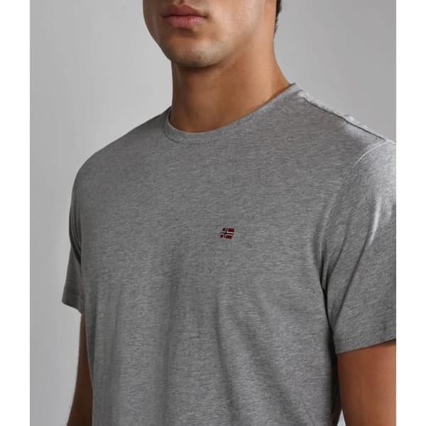 NAPAPIJRI T-shirt herr grå textil SF19645 Grå S