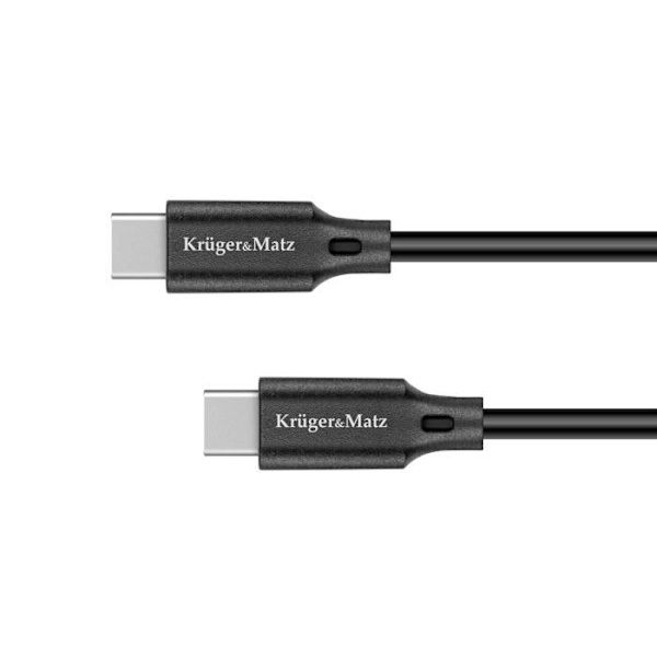 Kabel för industri Kruger-matz - KM1260 - USB-C-kabel - USB-C 1 m Svart ()