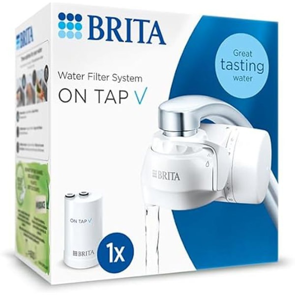 BRITA ON TAP V vattenfiltersystem, inkluderar 1 patron: Långvarigt, välsmakande vatten direkt från kranen, minskar avfall