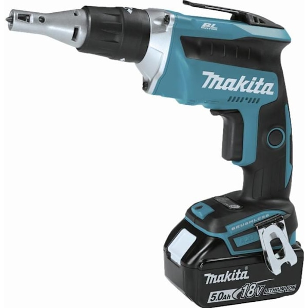 18V gipsskruvmejsel + 2 5Ah batterier + laddare + MAKPAC box - MAKITA - DFS452RTJ