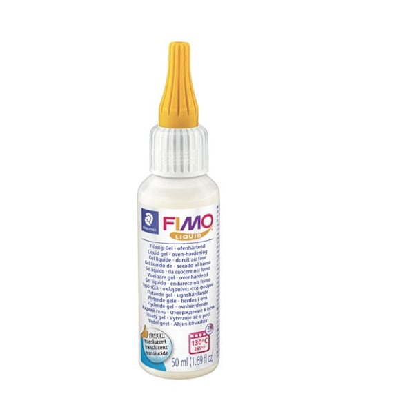 Polymerpasta - FIMO - Transparent vätska 50ml - Flexibel - Genomskinlig - Multifunktionell Transparent