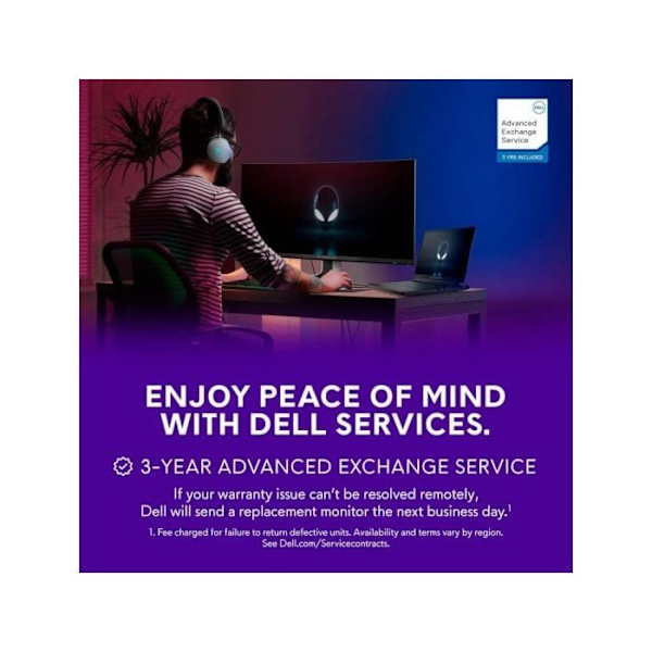 Alienware AW2724DM Monitor Gaming 27" QHD IPS 180Hz 1ms HDR600 G-SYNC FreeSync