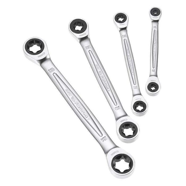 Ratsnyckelsats - FACOM - 464TX.J4PB - 4 E-TORX nycklar - Stål - Reversibelt mekanism