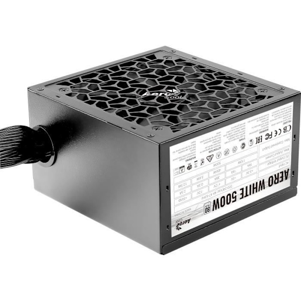 AEROCOOL Aero White 500W (80Plus) - Icke-modulär PC-strömförsörjning