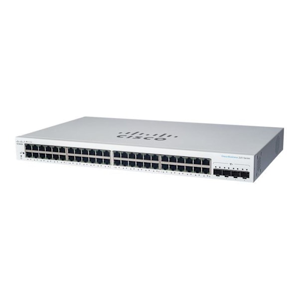 Switch - Cisco - CBS220-48FP-4X-EU - 48 portar GE - Full PoE+ 740W - 4x10G SFP+ Vit
