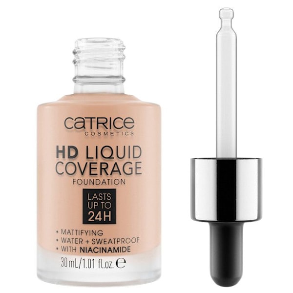 Foundation - CATRICE - HD Liquid Coverage 020 - Rose Beige - 30 ml - Hög definition Rosa beige