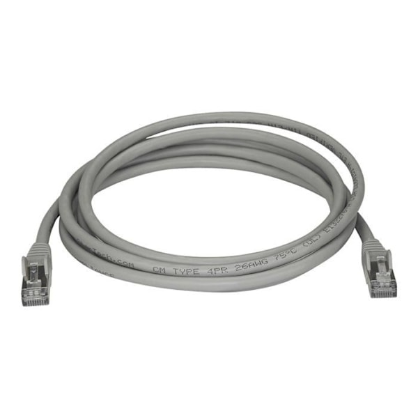 Cat6a STP skärmad nätverkskabel utan krok - STARTECH - 2 m Grå - PoE-kompatibel