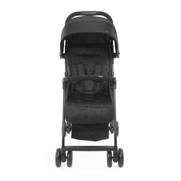 CHICCO Ohlala 3 kompakt vagn - Från födseln - Upp till 15 kg - Lutande ryggstöd - Säkerhetsbygel - Jet black kolsvart