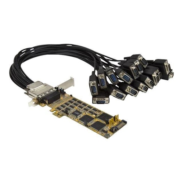 STARTECH 16-portars DB9 RS232 seriellt PCI Express-kort - Lågprofil höghastighets PCIe seriell adapter - PCI Express
