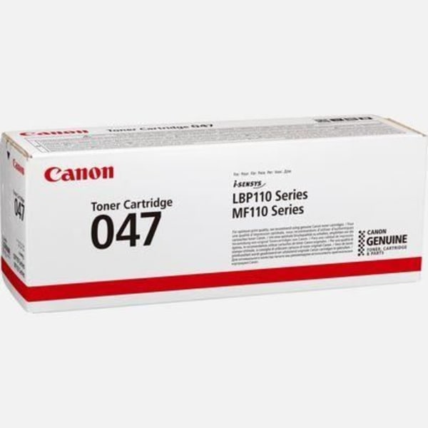 CANON 047 svart tonerkassett för i-SENSYS LBP112, LBP113w, MF112 och MF113w - Upp till 1600 sidor